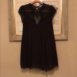 Lace sweetheart neckline black dress